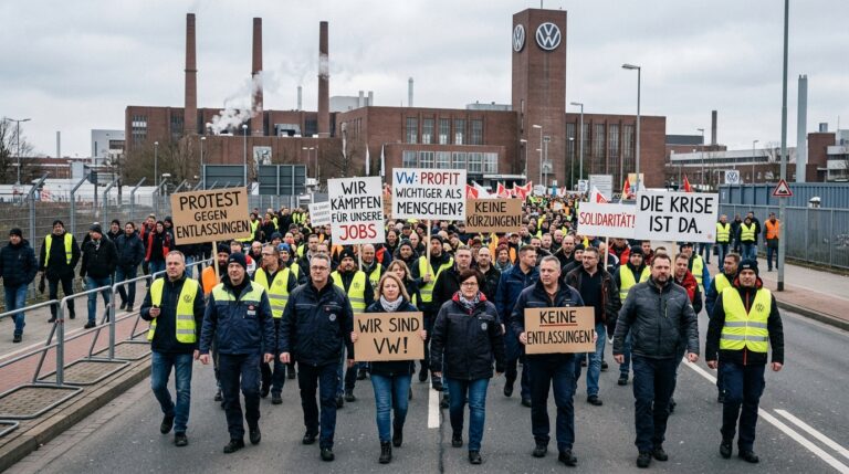 Volkswagen’s Profit Warning Hit. Now Workers Are Marching.